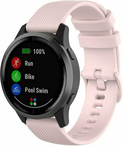 Stravo Huidvriendelijke en zachte siliconen bandje - Rose - 20 mm - voor Garmin/Huawei/Samsung Galaxy Watch 7 (40 & 44mm)/Watch 6 (Classic)/Watch 5/Watch 5 Pro/Watch 4 (Classic)/Watch FE - Siliconen bandje voor Galaxy Watch 4-5-6 alle