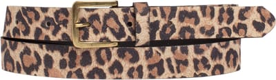 Petrol Industries Riem Dames - Broekriem - Verstelbaar - Leer - Panter - 105 cm