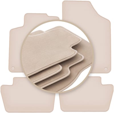 PREMIUM beige matten voor: Peugeot 308 I hatchback, stationwagen, SW 2007-2013