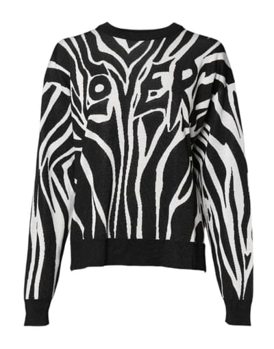 Zebra Print Gebreide Trui