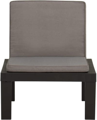 Tuinstoelen met kussens - Lounge stoelen - Buiten ontspannen - Afneembare kussens - 2 stuks - Grijs