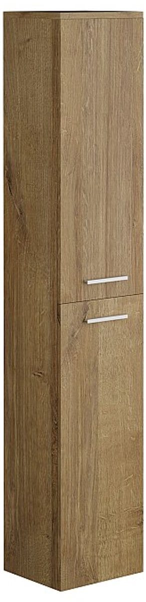 Vente-unique Zwevende badkamerkast - 6 legplanken - Lichte houtlook - KAYLA