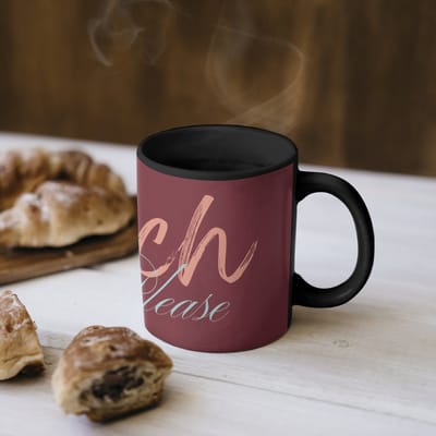 Magische Mok - Foto op Warmte Mokken - Koffiemok - Bitch please - Rood - Blauw - Magic Mok - Beker - 350 ML - Theemok