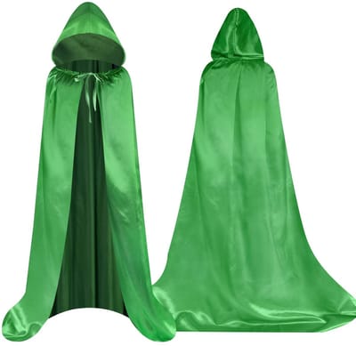 Aomig Zwarte Kaap met Capuchon Halloween Volwassen Lange Mantel Capuchon Cape Heks Cosplay Accessoires Mysterieuze Cosplay Tovenaar Sprookjeskostuum Halloween Maskerade Partij