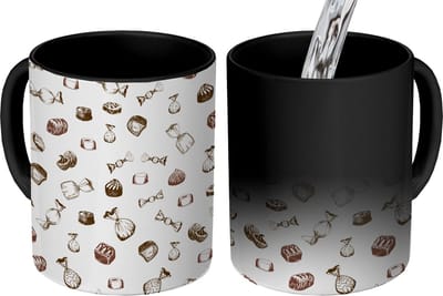 Magische Mok - Foto op Warmte Mokken - Koffiemok - Snoep - Vintage - Chocolade - Design - Magic Mok - Beker - 350 ML - Theemok