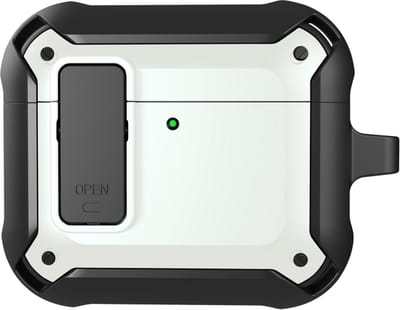 Telestore - Hoesje geschikte voor AirPods 4 - TPU hybride hoesje Beschermhoes - Shockproof AirPods 4 Cover - AirPods 4 Hoesje - Geschikt voor Apple Airpods 4 - wit - hard en TPU cover
