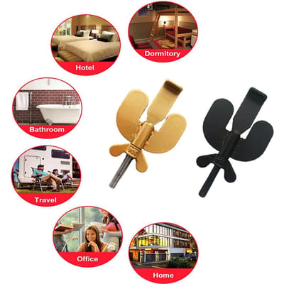 2 Ensembles Nouveau Serrure de Porte Portable Pour Hôtels Maisons Écoles Dortoirs Voyageurs Seuls