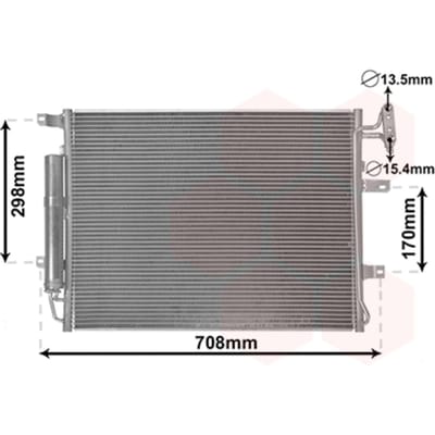 Condensator, airconditioning VAN WEZEL 02015701
