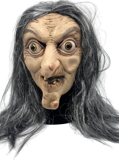 Halloween Heksenmasker – Realistisch Latex Masker met Haar – Volwassenen – Griezelig Verkleedmasker & Decoratie