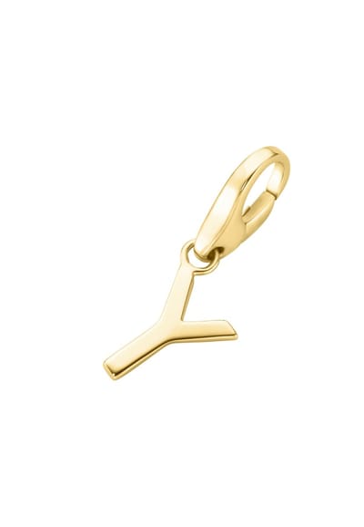 Gouden (verguld) bedel | Letter Y | Giorgio Martello | 925 Zilver