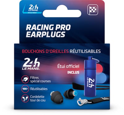Racing Pro Oordoppen - Officiële 24H LeMans® herbruikbaar oordoppen - Hoogwaardige oordoppen voor races en evenementen - SNR 22dB - Zwart