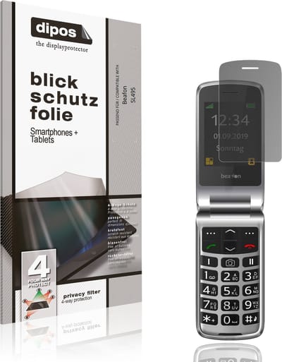 dipos – Matte Privacy Screenprotector geschikt voor Beafon SL495 | Anti-Spy Beschermfolie