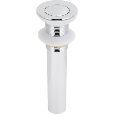 Bonde d'évier Bouchon de vidage d'évier Vidange Pop-up Placage Chrome Robinetterie de salle de bain Anti-débordement(Popup de galvanoplastie sans white