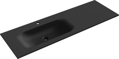 Mexen Vela inbouw wastafel links 141 x 46,5 cm, zwart mat - 25231471L