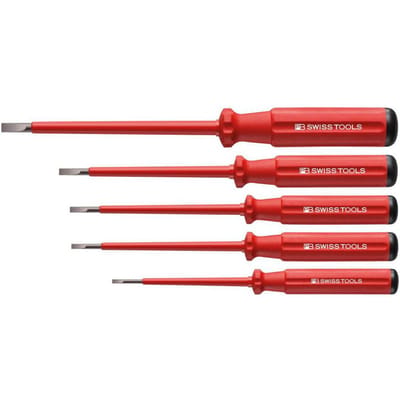 VDE Schroevendraaierset 5-delig. Vlakke in Kartonnen Doos Classic Pb Swiss Tools