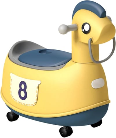 Potty Trainingsstoel - Peuter Potje - Zindelijkheidstraining - Raceauto Design - 46.4 x 27.6 cm - Geel
