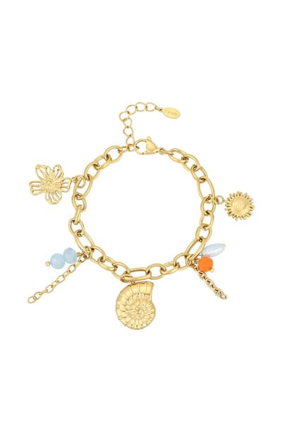 Gouden Zon Armband - Roestvrijstaal - Verkleurt niet
