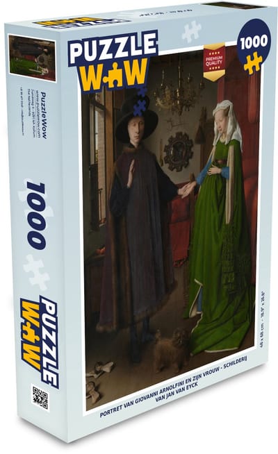 Puzzel Portret van Giovanni Arnolfini en zijn vrouw - Schilderij van Jan van Eyck - Legpuzzel - Puzzel 1000 stukjes volwassenen