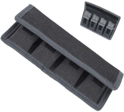 Dailygoods - DSLR-camera Batterijhouder - Batterij Etui Tas - Zachte Bescherming - Grijs - Geschikt voor diverse batterijen - Praktisch en compact