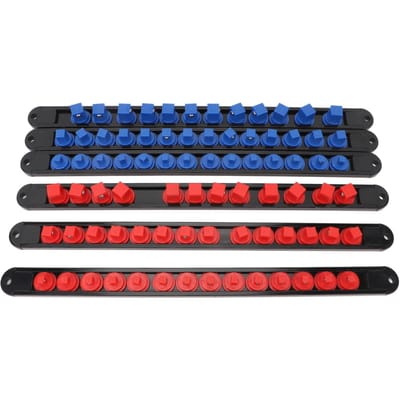 6 stuks Dopsleutel Organizer 360 graden Draaibaar Afneembare Eindkap 14 inch X 28 clips 38 inch X 28 clips 12