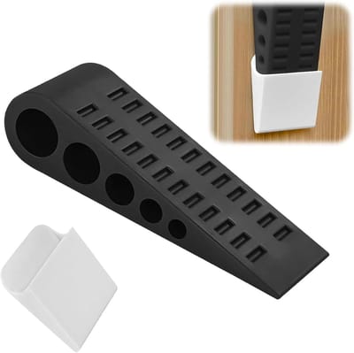 Deurstopper Rubberen Wig - Antislip Deurstop voor Veilige Deur - Flexibele Rubberen Wig - Geschikt voor Alle Oppervlakken - Houten en Kunststof Deurstopper met Antislip.
