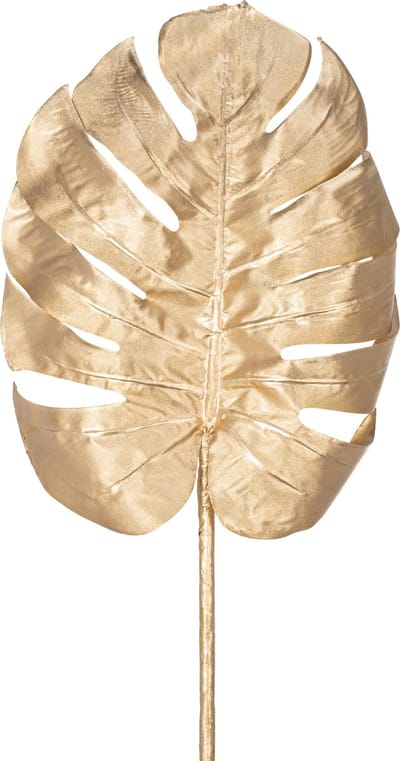 Easyplants | Kunsttak Monstera 73 cm goud | Zijde | Nepbloemen | goud | Onderhoudsvrij | Kant-en-klaar