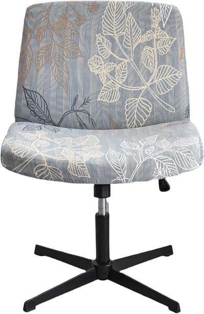 Moderne Elastische Stoelhoes voor Draaistoel zonder Armleuningen - Eenzit met Rietbloemenpatroon, Bescherming en Stijl voor Jouw Kantoorstoel