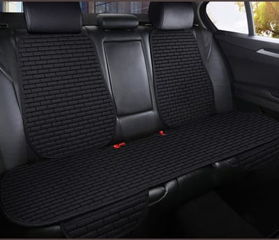 Autostoelkussens voor de achterbank, universele stoelbekleding, ademend en antislip, autostoelbeschermers voor auto's, SUV's en vrachtwagens,Grote zwarte achterkant