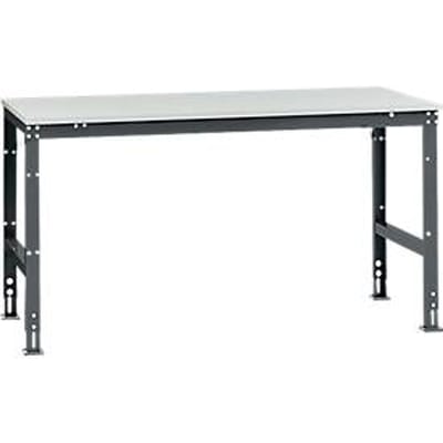 Manuflex werktafel UNIVERSAL Standaard, 1750 x 1000 mm, melamine lichtgrijs, antraciet
