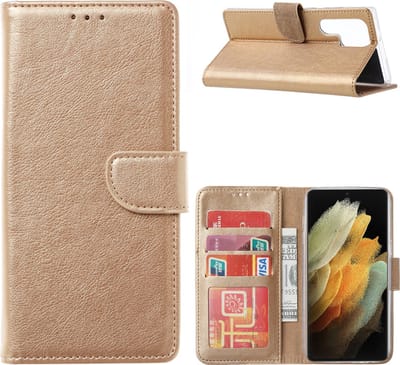 Cityhoesje-Bookcase geschikt voor Samsung S22 Ultra Pasjeshouder