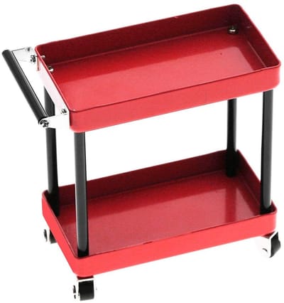 Dailygoods- Gereedschapswagen met wielen - Mobiele Werkplaats - Opbergoplossing voor RC Accessoires - Metalen Constructie - Veilig voor Kleine Onderdelen - Duurzaam en Stabiel - Opbergwagen
