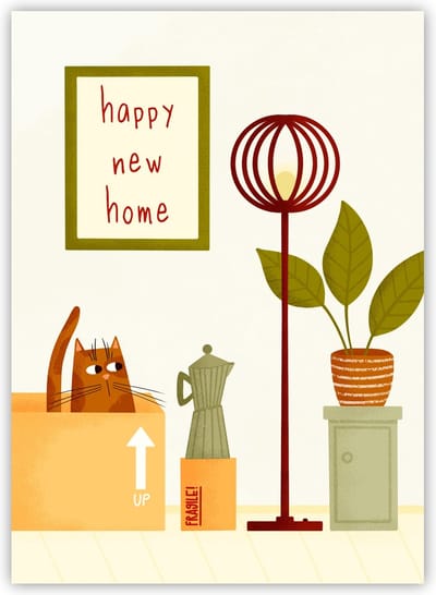 Happy New Home | Verhuiskaart | Verhuizen | Wenskaart | A6 | Duurzaam