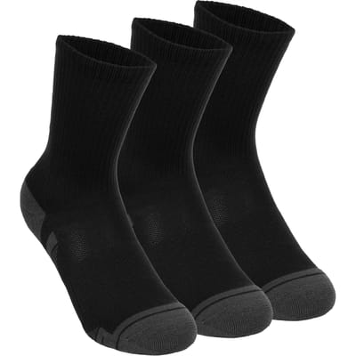 Under Armour UA Performance Tech 3pk Crew-BLK Unisex Sportsokken - Zwart - Jet Grijs