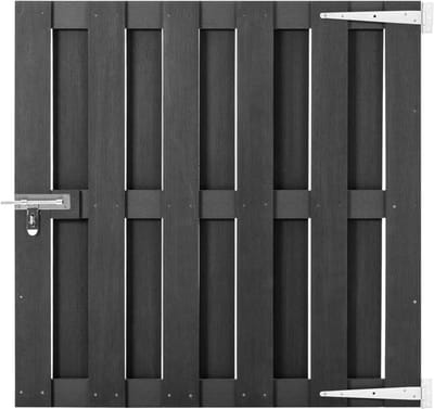 Tuinpoort - Hek poort - Privacy en veiligheid - Afsluitbaar met schuifvergrendeling - 100 x 100 cm - Grijs