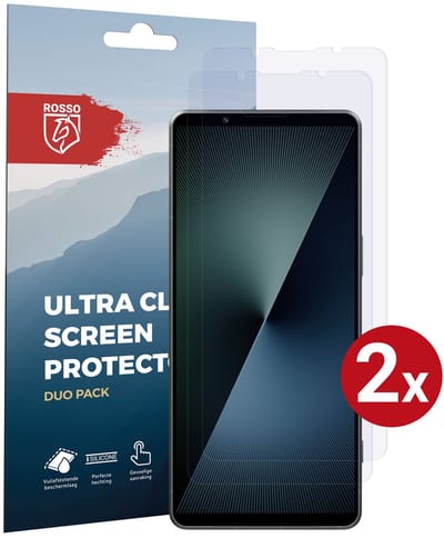 Rosso Screen Protector Geschikt voor Sony Xperia 1 VII | Ultra Clear Duo Pack | TPU Folie | Case Friendly Beschermfolie | 2 Stuks