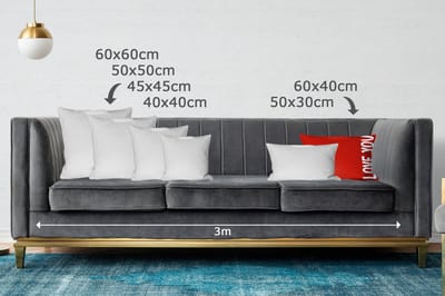 Sierkussens - Kussentjes Woonkamer - 60x40 cm - Schuin - Loveyou - Rood