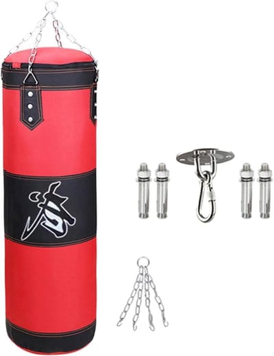 Staande Bokszak - Workout zak - Kracht training - Schok absorberend - 100 cm - Rood