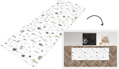 Keukenloper - Loper keuken - Dinosaurus - Bomen - Patronen - 150x50 cm - Keukenloper vinyl