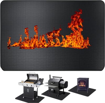 Hittebestendige Grillmat voor BBQ en Buiten, Waterdicht en Vouwbaar, Bescherming voor Vuurkorf en Tuinvloer, 3 Laags Design