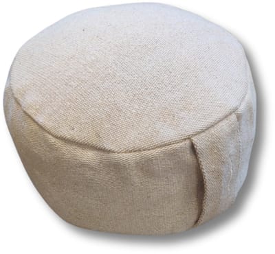 YogaStyles Design Meditatiekussen Zitkussen rond - creme - jute look
