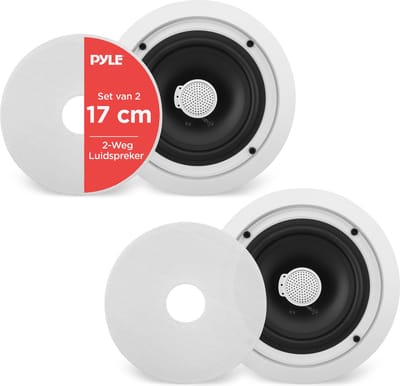 Pyle Luidsprekers, Plafondluidsprekers, Set van 2 Plafondspeakers 250 Watt, 2-Weg Woofersysteem Speakers
