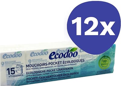 Ecodoo Tissues Pocket (12x 15 stuks)