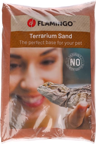 Terrarium – Flamingo Terrariumzand Sahara – roodbruin zand voor reptielen – natuurlijk & kalkrijk – 4kg – gebruiksklaar – Europese kwaliteit