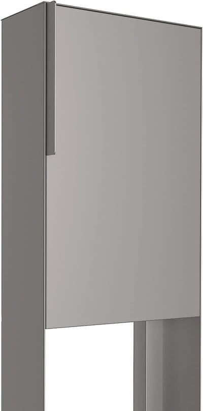 Staande Brievenbus - Postbak - Brieven Ontvangen - Verborgen Weerbestendig Slot - 28x13x118 cm - Grijs Metallic