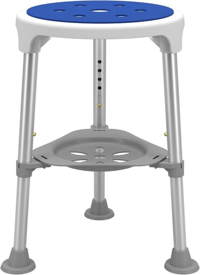 Douchestoel - Badkamerstoel - Veilig douchen - Antislip voetjes - 40 cm hoog - Grijs
