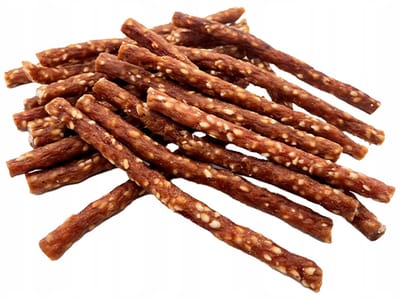 UniQ Pets - Zachte Eendenstaafjes met Rijst - Bruin - 500g - 70% Eend - Laag Vetgehalte