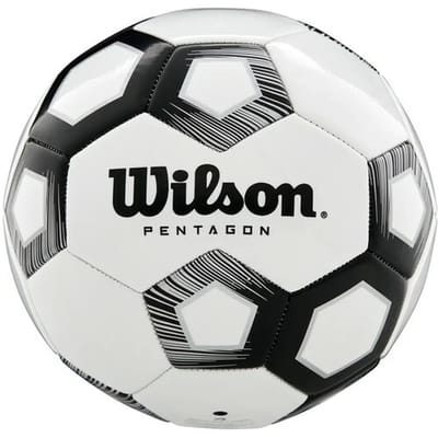 Wilson Pentagon Voetbal Wit,Zwart 5