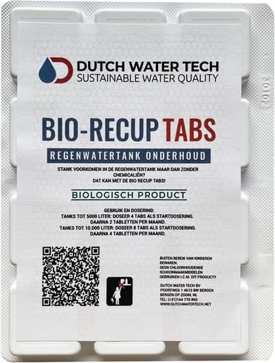 Bio-Recup Tabs | Regenwatertank- en Recup Onderhoud | Tegen Stank | 12 Tabletten