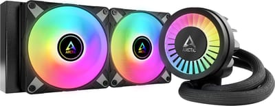 Arctic Liquid Freezer III 240 A-RGB Black - Vloeistofkoelsysteem processor - afmeting radiator: 240 mm - Intel LGA: 1851, 1700 - AMD AM5, AM4 - 2x 120mm PWM ARGB - zwart
