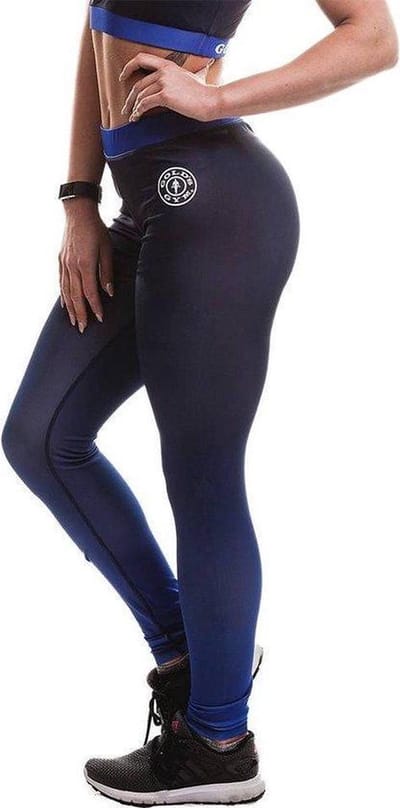 Gold's Gym Ladies Sublimated Gym Leggings - Navy - XS